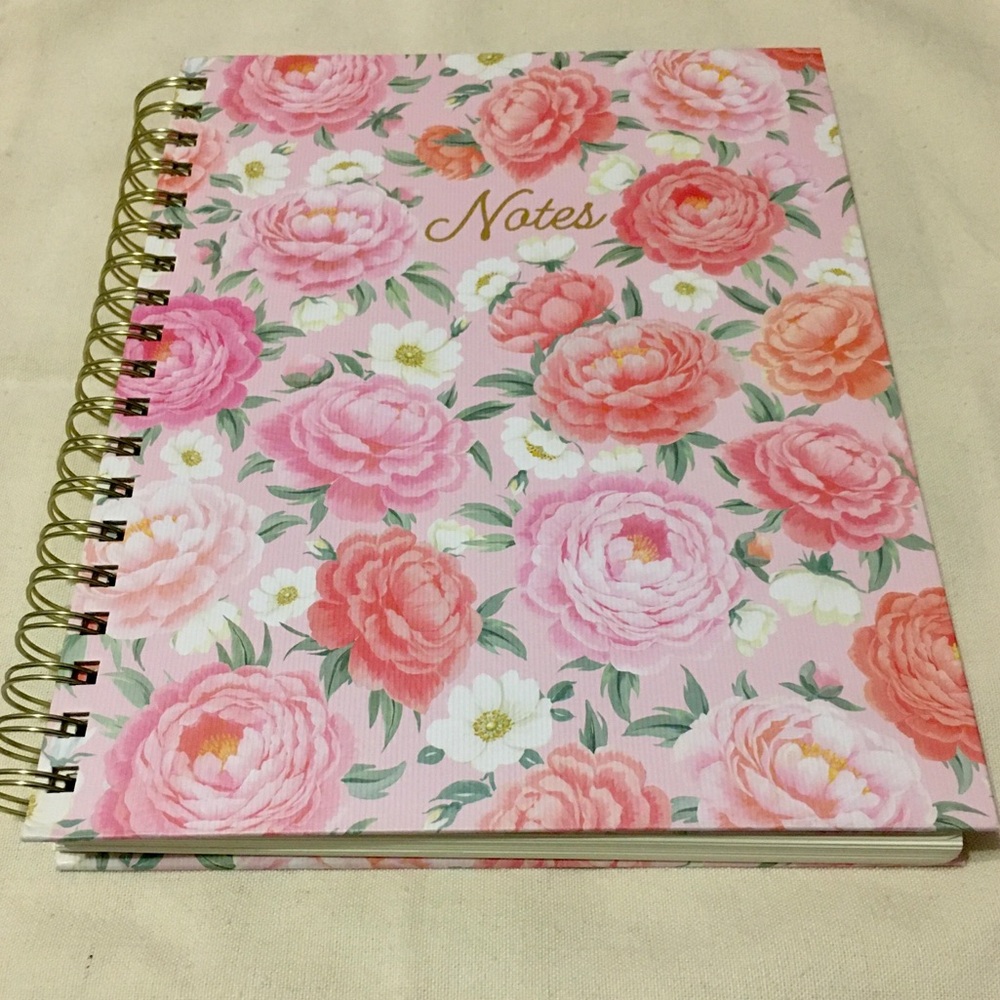 Floral Hardcover Spiral Notebook